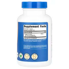ASHWAGANDHA 600MG 120 CAP - NUTRICOST