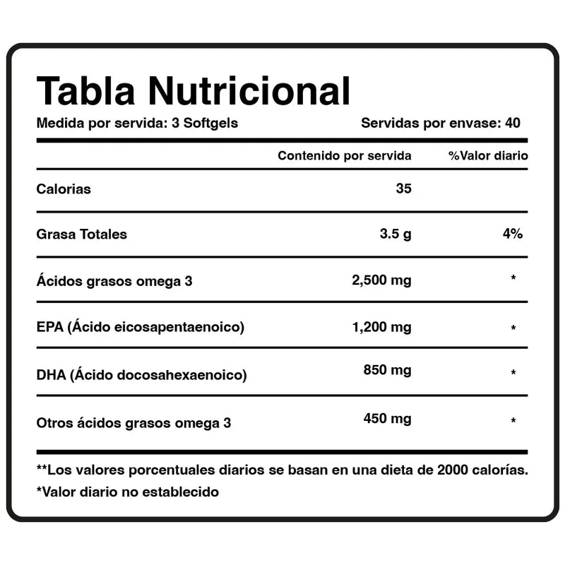 OMEGA 3 NUTRICOST X2500MG X 120CAPS