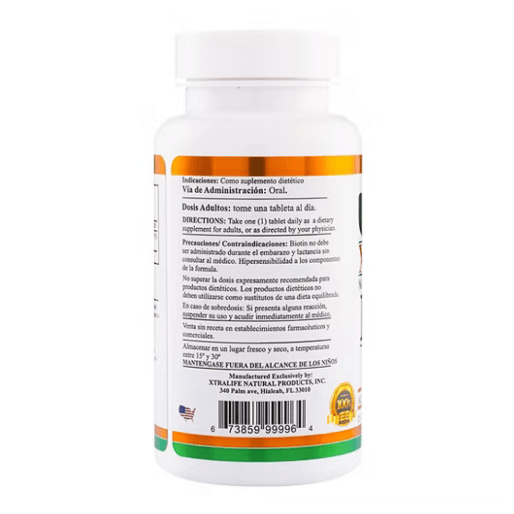 BIOTINA XTRALIFE X10.000MCG X60TABLETAS