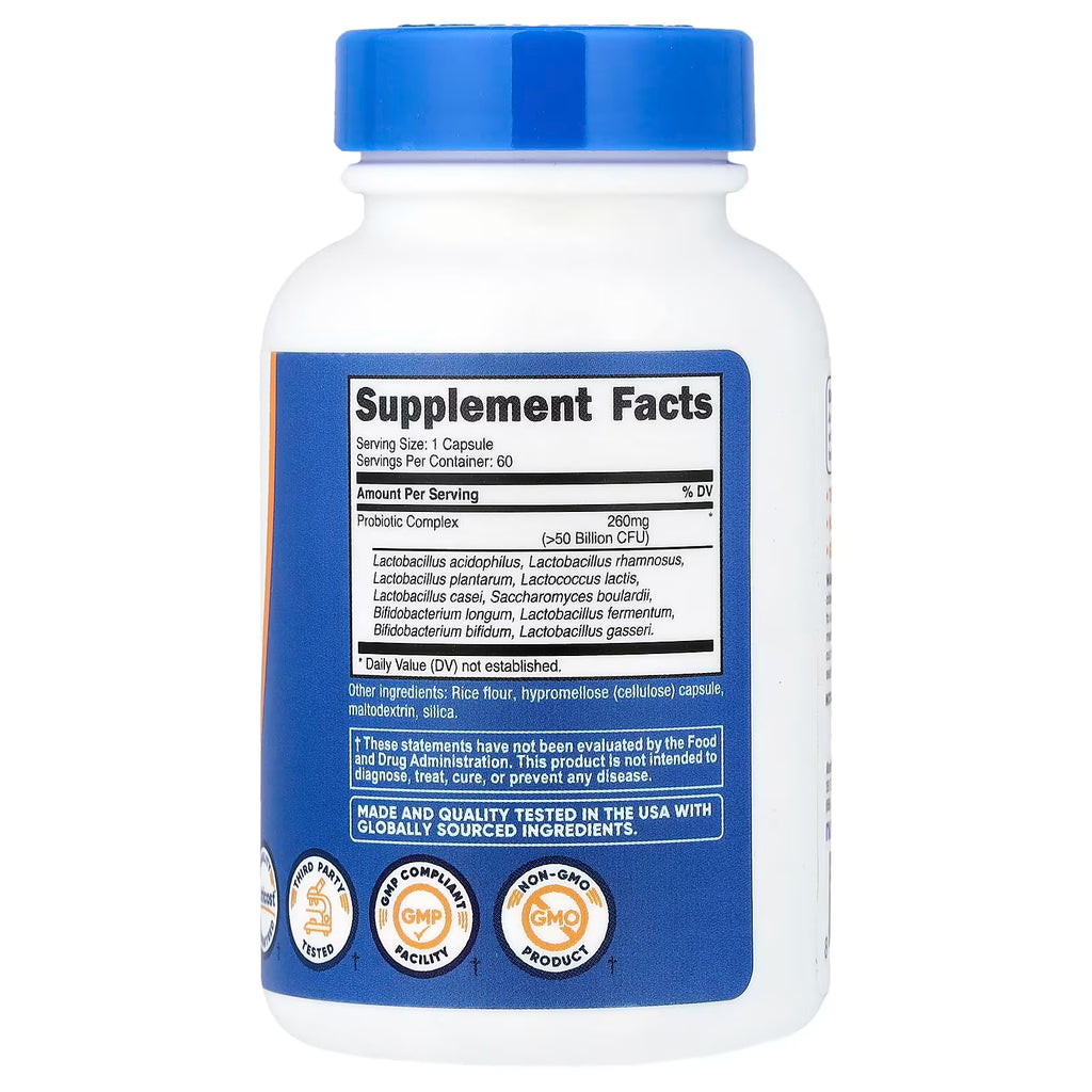 Nutricost, Probiotic Complex, >50 Billion CFU, 60 Capsules