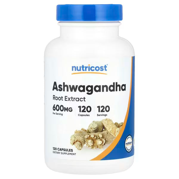 ASHWAGANDHA 600MG 120 CAP - NUTRICOST