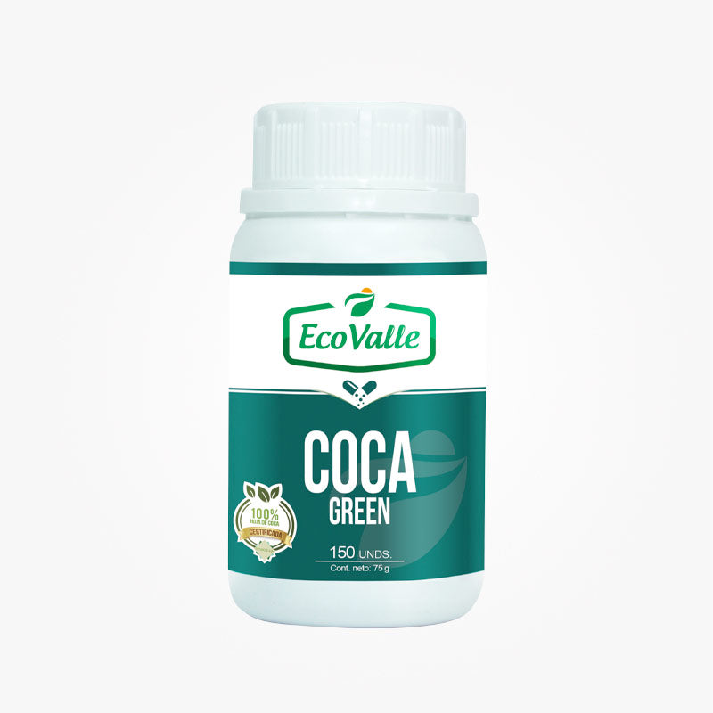 Coca green de 500mg c/u x 150cáps.
