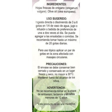 ACEITE DE ORÉGANO COMESTIBLE X 30ML-NANITA